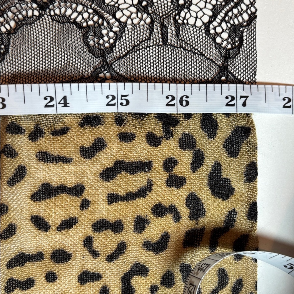 NWT Betsey Johnson Leopard Print Scarf with Lace Trim - Picture 3 of 6